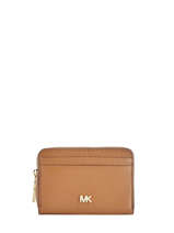 Porte-monnaie Cuir Michael kors Marron money pieces F9GF6Z1L