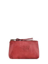 Portemonnee Leder Basilic pepper Rood cow BCOW93