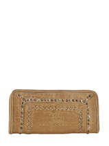 Portefeuille Cuir Basilic pepper Vert studs BSTU91