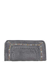 Portefeuille Cuir Cuir Basilic pepper Gris studs BSTU91
