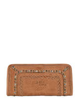 Portefeuille Leder Basilic pepper Bruin studs BSTU91