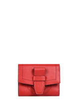 Portefeuille Compact No Charlie Cuir Lancel Rouge neo charlie A10512