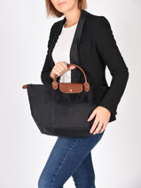 Longchamp Le pliage original Sac port main Vert-vue-porte
