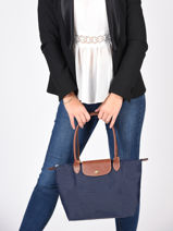 Longchamp Le pliage original Schoudertas Bruin-vue-porte