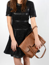 Sac Shopping Tradition Cuir Etrier Marron tradition EHER27-vue-porte