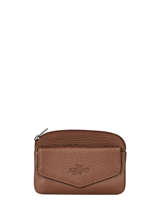 Porte-clefs Foulonn� Cuir Yves renard Marron foulonne 2311