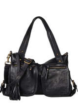 Sac Shopping  Cow Cuir Basilic pepper Noir cow BCOW37