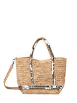 Sac Bandoulire Baby Cabas Raphia Et Paillettes Vanessa bruno Beige cabas raphia 64V40410