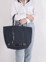 Handtas L Le Cabas Pailletten Vanessa bruno Blauw cabas 1V40315-vue-porte
