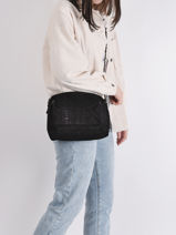 Cross Body Tas Naina Leder Pieces Bruin naina 17111600-vue-porte