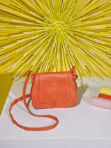 Cross Body Tas Cow Leder Basilic pepper Oranje cow BCOW15