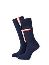 Lot De 2 Paires De Chaussettes Tommy hilfiger Bleu socks men 10001492