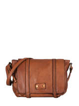 Cross Body Tas Dewashed Leder Milano Bruin dewashed DE20121