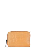 Porte-monnaie/ Porte Cartes Cuir Milano Jaune croco CR19043N