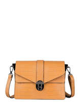 Cross Body Tas Croco Leder Milano Geel croco CR19062N