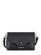 Sac Bandoulire City Flore Cuir Lancaster Noir pur & element city 48