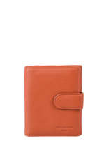 Portefeuille Cuir Hexagona Orange confort 467468