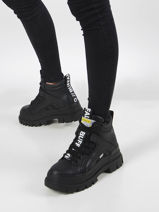 Sneakers Aspha Nc Mid Buffalo Noir women 16220450-vue-porte