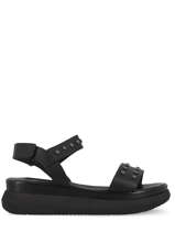 Sandales semelle compensee uit leder uit leder uit leder uit leder uit leder uit leder-MJUS