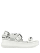 Sandales semelle compensee uit leder uit leder uit leder uit leder uit leder uit leder-MJUS