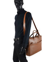 Documententas 15" Vintage Leder Burkely Bruin river 733922-vue-porte