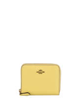 Portefeuille Cuir Coach Jaune wallet 29677