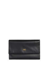 Portefeuille Mila Leder Nat et nin Zwart vintage MILA