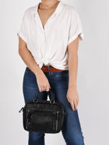 Cross Body Tas Baby Macy Leder Nat et nin Rood vintage BABYMACY-vue-porte