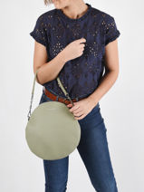 Sac Port� �paule Anna Cuir Nathan baume Orange nathan 9-vue-porte