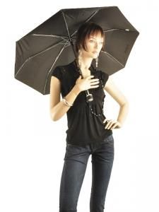 Paraplu Isotoner Zwart parapluie 9189-vue-porte