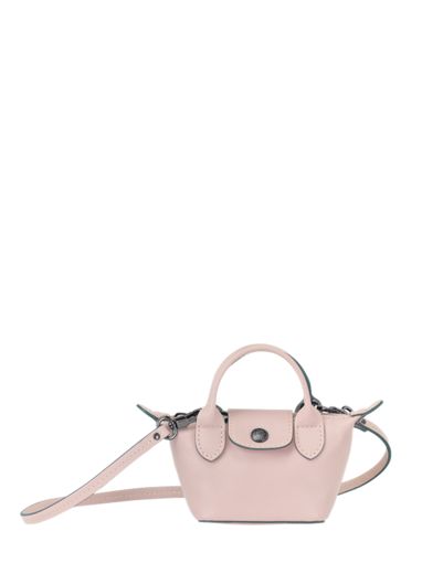 Longchamp Le pliage cuir Cross body tas Roze