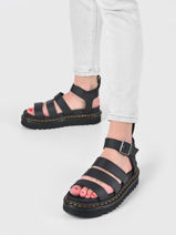 Sandalen Met Platformzool Blaire Hydro Leder Dr martens Zwart women 24235001-vue-porte