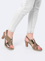 Sandalen met hak tuba leder-MAM