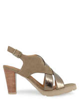 Sandalen met hak tuba leder-MAM