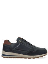 Bradley Sneakers Uit Leder Mephisto Blauw men BRADLEY