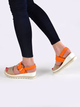 Sandalen met lage sleehak leder-GABOR-vue-porte