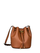 Mini Sac Seau Debby Ii Cuir Lauren ralph lauren Marron andie P1451