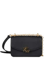 Sac Bandoulire Madison Cuir Lauren ralph lauren Noir elmswood 31826054