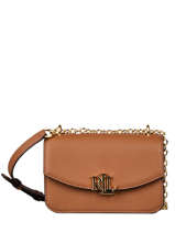 Sac Bandoulire Madison Cuir Lauren ralph lauren Marron elmswood 31826054