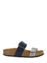 Slippers So Rock Uit Leder Plakton Blauw women ROCK