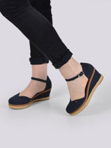 Espadrilles  Talon Compens Basic Closed Toe Tommy hilfiger Bleu women 4787DW5-vue-porte