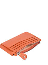 Porte-cartes Caviar Cuir Crinkles Orange caviar 14284-vue-porte