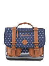 Cartable 2 Compartiments Cameleon Bleu vintage urban PBVBCA35