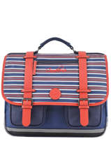 Boekentas 3 Compartimenten Cameleon Blauw vintage urban PBVBCA41