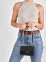 Sac Bandoulire Madison Cuir Lauren ralph lauren Noir elmswood 31826054-vue-porte
