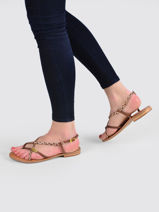Sandalen monatres uit leder-LES TROPEZIENNES-vue-porte