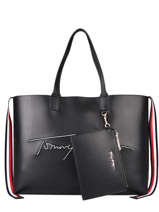 Schoudertas Iconic Tommy A4-formaat Tommy hilfiger Zwart iconic tommy AW09707