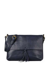 Sac Bandouli�re Grained Flora & co Bleu grained F8045