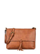 Sac Bandouli�re Grained Flora & co Marron grained F8045