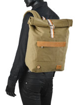 Sac  Dos Faguo Bleu kaki 21LU0101-vue-porte